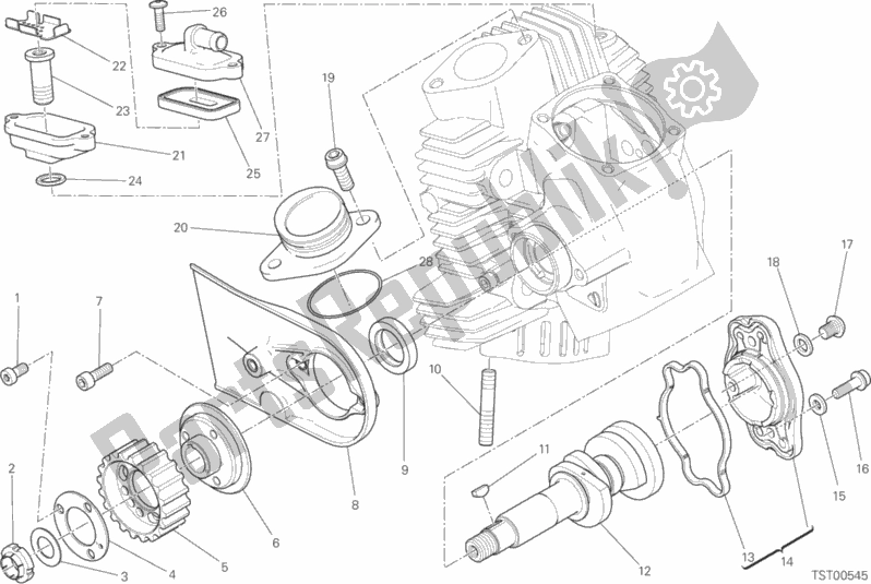 Todas las partes para Testa Orizzontale - Distribuzione de Ducati Scrambler Urban Enduro 803 2015